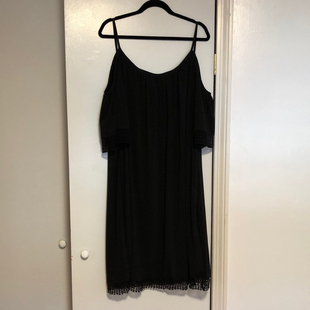 Cold shoulder plus dress